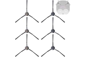 Jegehoyo 6 cepillos laterales para EUREKA J12 Ultra / E10s, para Obode A8 / A8 Plus, para robot Midea M9, piezas de silicona suave, 6 cepillos laterales
