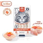 Wanpy Digestive Health Somon Balığı&Tavuk 12'li-F.Krema &Ouml;d&uuml;l 5X14Gr Kedi Maması