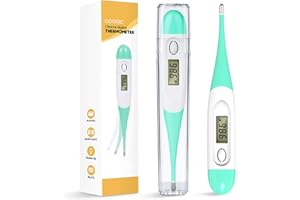 Thermomètre Bébé Médical Étanche Numérique - Thermomètre Oral Rectale Axillaire Professionel pour Bébé Enfant Adulte, Avec Avertissement de Fièvre