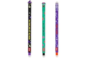 Legami - Set Penne Cancellabili Halloween 2025, Set Erasable, The Boo Crew, Penne con Inchiostro Cancellabile Termosensibile, Nero,Viola, Arancione, Cancella Senza Consumare il Foglio