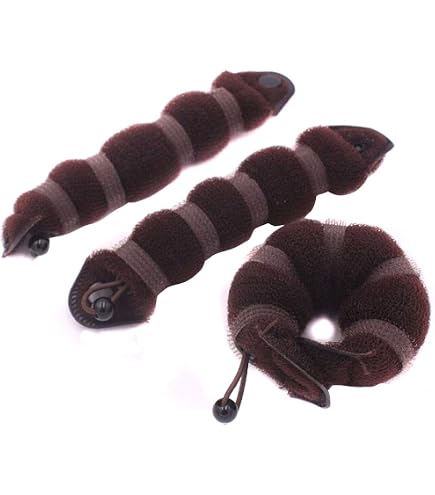 Eeekit 4pcs Black Magic Foam Sponge Bun Maker Hair Donut India