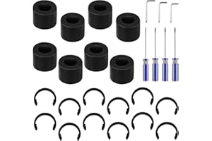 PEUTIER 8pcs Rubber Roller Resolution for Cricut Maker and 12pcs Rubber Roller Replacement, Keep Rubber from Moving Retaining Clip Rings Compatible with Cricut Maker 3 with Repair Parts Accessories