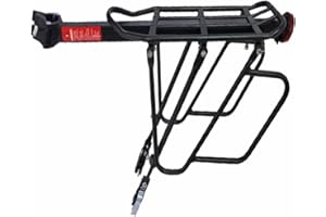 Famex Ride Bike Pannier Rear Rack with guard for bag Mountain Bike Bicycle Carrier with Reflector Adjustable And Quick Release System Seatpost Rack Black,50KG, 24"-29"