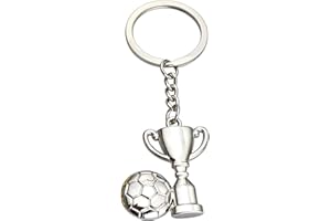 BGOBTY Porte-Clés de Football,Décoration de Porte-Clés de Voiture,porte-clés argent football et bottes,Porte-Clés Créatif de Décoration,souvenir fan,cadeau anniversaire