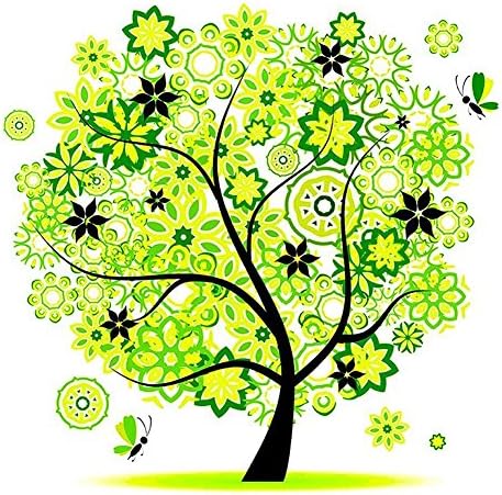 Tourwin Cross Stitch Kit 5D Four Seasons Tree DIY Diamond Needlework Handmade Embroidery Home Room Decor (Spring)