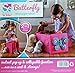 Kids bedroom Ottoman Pink Butterfly hidden Toy Storage Box