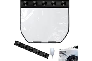 ZORUAM EV Charger Port Cover, Waterproof Outdoor Car Charger Cover, Strong Suction Cup Universals PVC Rain Covers for Electric Car Charging, Snow and Rain Protection for Electric Vehicle (black-1pc)
