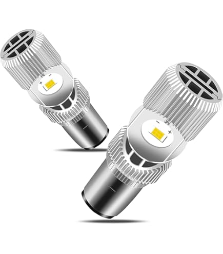 Ampoule LED BA20D Pour Moto H6 6V - Blanc/Jaune - Feu De Route/croisement - Ruiandsion