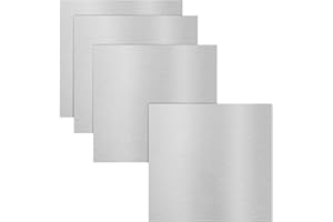 TSSS 4 PCS Aluminum Sheet,300mm x 300mm x 1mm,5052 Aluminum Alloy 1 mm Thin Flat Sheet, Silver