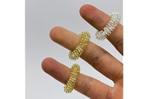 ‎ATC HANDELS GMBH ATC Handels GmbH Finger-Massageringe in Gold oder Silber für die Finger, Zehen - aus Federstahl für individuelle Wohlfühlmomente - Entspannung (Gold, 1 St.)