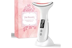 Smilify Gesichtsmassagegerät, Face Massager mit 6 Modi, Gesichtsmassage, 45℃ EMS Gerät Gesicht, 7 Farben LED Massagegerät Gesicht, Face Lifting Gerät für Anti-Aging, Lifting & Faltenreduktion, Weiß
