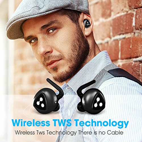 Auricolari Bluetooth Stereo In Ear Senza Fili, Auricolare Bluetooth Mini con Custodia e Base di Ricarica Intelligente Syllable D900 Mini Compatibli con Smartphone e Tablet Android, Iphone e Ipad