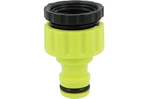 Amig - Adaptador y Reductor para Unión de Grifo con Manguera - 1/2" y 3/4" - Conexión Rápida y Fácil para Mangueras de Agua - Plástico ABS - Verde Pistacho