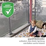 KINDER-SICHERUNG FÜR DEN BALKON: Das Sicherheits-Netz verhindert, dass Dein Baby oder Kleinkind Gegenstände vom Balkon wirft oder den Kopf zwischen den Stäben einklemmt