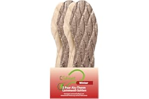 ‎CS FEET MADE IN GERMANY 2 Paar Wintersohlen für Schuhe aus Alu-Therm-Lammwolle Gr. 40/41 von CS Feet - Wärmende Schuheinlagen und Einlegesohle