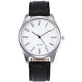 Festiday Men Fashion Simple Quartz Watches Comfortable PU Strap Wrist Watches Casual Business Male Wristwatch Watches Gentlem