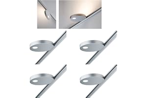 ‎MILI-LEUCHTEN 4er Set Paulmann URail Spot Schienensytem Stangensystem 230V Chrom matt inkl. LED Leuchtmittel (953.21.04)