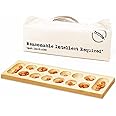 Big Game Hunters Mancala Board Game - Portable Entertainment with Printed Cotton Travel Bag and Ultra Smooth Stones Set - Board Game for Families - Strategic Gaming Fun for Kids and Adults