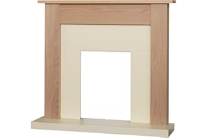 Adam Southwold Fireplace in Oak& Cream, 43 inch