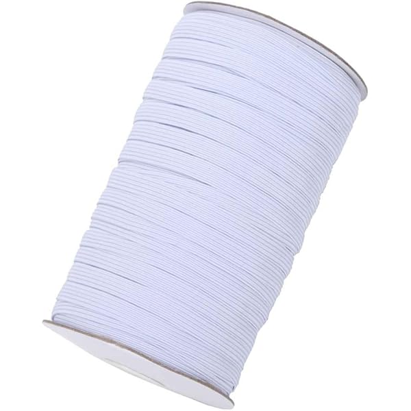 Elastico Per Cucito 1cm X 10m - Bianco Per Vita Pantaloni E Lavori Fai Da Te