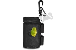 KYRILALI Spender für Hundekotbeutel Dispenser, Dog Poop Bag Dispenser Holder, Hundekotbeutelhalter, Kotbeutelspender, Leinenspender für Hundekotbeutel, Haustierhundekotbeutelspender, Runde, Schwarz