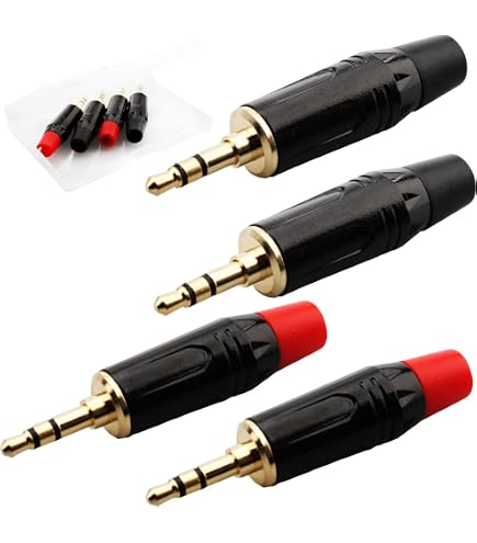 CABLEPELADO 3,5 Mm Klinkenstecker TRRS – Mit Schraubanschluss, Kompatibel Mit PS5, Kopfhörern & Mehr