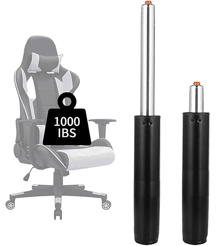 Mastery Mart Gasdrukveer voor kantoorstoelen, lengte 272mm - 388mm Gasdrukveer, gasdemper Belastbaar tot 450 kg, kantoorstoel onderdelen, TÜV, Klasse 4, universele pasvorm (Zilver, Niet voor 1KEA