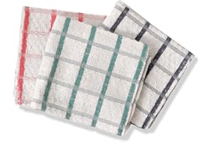 ARITRADERSLTD 100% Cotton Terry Towelling Tea Towels Kitchen Hand Towels Dish Cloth Super Absorbent Soft Touch - Hotel Quality Kitchen Tea Towels 40 x 65 cm | Pack of 2