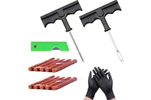 Hugwish 15pcs Autoreifen Reparaturset, Reifenreparaturset Auto, Reifen Reparaturset Kfz, Tyre Repair Kit, Tire Repair Kit Für Auto, Motorrad, Lieferwagen, Rasenmäher