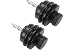 BOBOZHONG Gitarrengurt Schloss,2 Stück Gitarrengurt Knöpfe Gitarre Strap Locks Gitarrengurt Schlösser Knöpfe Unisex Guitar Strap Locks Flat Round Head Heavy Duty Metal Button Security Straplock Hüftgürtel