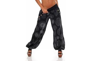 MALITO MORE THAN FASHION Malito Harem Pantalón con Veraniego Print Boyfriend Aladin Bombacho Sudadera Baggy Yoga 3481 Mujer Talla Única