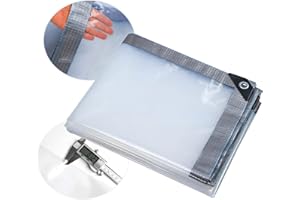 THAUXI Bâche imperméable transparente 1m,2m,3m,4m,5m,6m,7m,8m,9m,10m Bâches anti-pluie pour auvent de plantes de jardin,housse de protection en plastique anti-poussière et anti-intempéries ( Size : 2x8m )