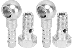 KIMISS Turbina M8 Turbocompressore Banjo Bullone Tubo Flessibile Raccordi Linea Freno Adattatori Rondelle Acciaio Inossidabile Per Tubi Flessibili Olio Combustibile 4‑5 Mm