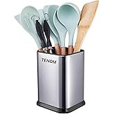 TENOM Spoon Holder, Spoon Stand For Kitchen Steel, Cutlery Stand, Spoon Organiser For Kitchen, Ladle Holder, Spatula Holder, 