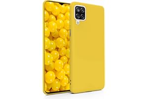 MyGadget Case compatible with Samsung Galaxy A12 5G - Cover Ultra Thin TPU - Soft Touch Rubber & Anti-Scratch Shell - Flexible Silicone - Matte Yellow