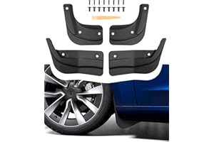 ASZSK [4 Piezas] Guardabarros para Tesla Model 3 2024 2025, Model 3 Highland Protectores de Guardabarros Delantero y Trasero, Accesorios Mud Flaps con Tornillos de Montaje, No Necesita Taladrar