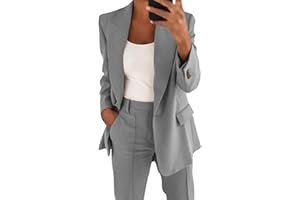 Onsoyours Blazer Mujer Chaqueta de Elegante Casual Otoño Slim Fit Oficina Negocio