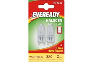 Eveready 40W 240V Halogen G9 Capsule Clear, white 2pk - S819