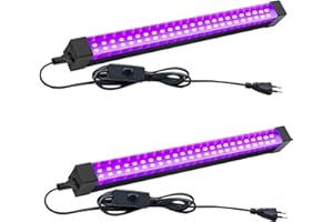 Tkdaksy 2 Pièces 15W LED Lumiere Noire, Barre de Lumières UV, barres de lumière noire portable, neon lumiere noire 395-405 nm pour Halloween, Noël Soirée, Body Painting Peinture, Disco