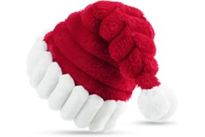 CITÉTOILE Weihnachtsmütze Nikolausmütze für Erwachsene Warm Plüsch Rand Weihnachtsmann Mütze Santa Mütze mit Komfort Dicker Liner Weihnachtsfeier Familie für Unisex