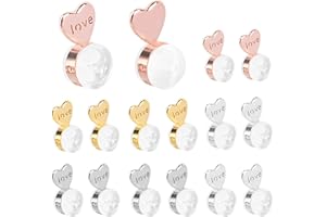 8 Paires Fermoir Boucles d'Oreilles, Support Boucle d'Oreille, ELEPRUC Rehausseur Attaches Backs d'Oreille SéCurisés Pour Les Boucles d'Oreilles et Les Oreilles Tombantes, Coussinets en Silicone
