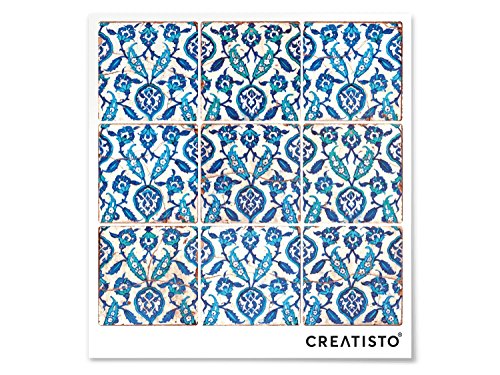 Fliesen Dekofolie, Bad-Fliesen | Fliesenfolie Sticker Aufkleber Bad Küche Bodenbild Küchen-Deko | 32,5×32, Muster Ornament Hamam-Vibes – 9 Stück - 2
