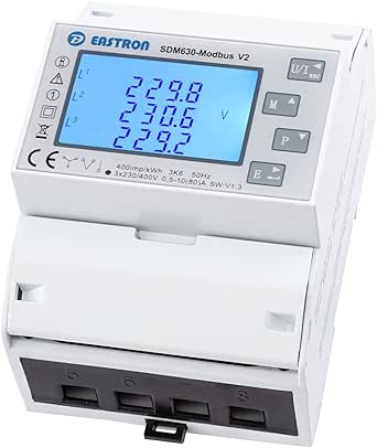 Stromzähler Drehstrom 3 X 230V/10-40A - Regenerierter Dreiphasenzähler Mit Rollenzählwerk