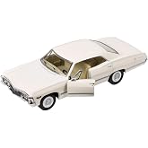 KiNSMART - Chevrolet Impala 1967 ile Uyumlu 1/43 &Ouml;l&ccedil;ekli Model (Beyaz)