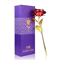 OFIXO Valentines Day Friendship's Day Special 24K Gold Rose with Beautiful Gift Box (30x9x9cm) Gold Rose for Girlfriend…