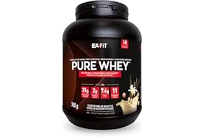 Eafit Pure Whey Proteine In Polvere - Vaniglia nocciola 750 g - Crescita Muscolare - Proteine WP tri-fonte - Rapida Assimilazione - Contiene Aminoacidi ed Enzimi Digestivi - Complesso HIGH AMINO