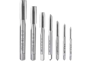 ATOPLEE 7pcs Métricas HSS Left Hand Tap hilo M3-M12 [Todos los tamaños]