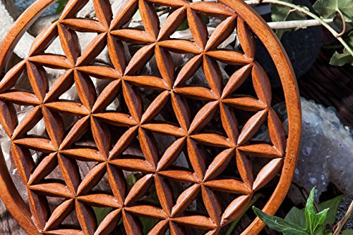 Wand Deko ~ ALYAH ~ Blume des Lebens – 20 cm – Handgearbeitet – aus Holz (ws260-2) - 6