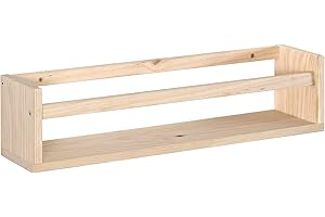 Astigarraga Kit Line Estante para Especias, Especiero, Estante de Cocina Pared, Madera Pino, 60 cm
