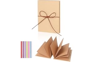 GOZINA Bilderalbum, Fotoalbum Zum Selbstgestalten, Akkordeon-Falten-Sammelalbum, Suitable for Schwangerschaftstagebuch Poesiealbum Kinder Hochzei Postkartenalbum (18 x 12.5 cm)